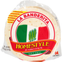 La Banderita Flour Tortillas, Soft Taco, Homestyle, Jumbo Pack - 24 Each 