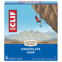 Clif Bar Energy Bars, Chocolate Chip - 6 Each