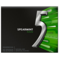 5 Gum, Sugarfree, Spearmint Rain - 15 Each