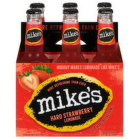 Mike's Malt Beverage, Premium, Hard Strawberry Lemonade - 6 Each 