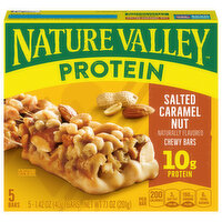 Nature Valley Chewy Bars, Protein, Salted Caramel Nut - 5 Each 