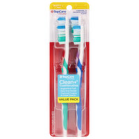 TopCare Toothbrushes, Clean+, Soft Full, Value Pack