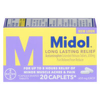 Midol Long Lasting Relief, 650 mg, Caplets - 20 Each 