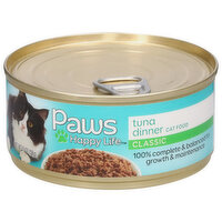 Paws Happy Life Cat Food, Tuna Dinner, Classic - 5.5 Ounce 