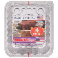 Handi-Foil Pans & Lids, Roaster/Baker, 4 Pack - 4 Each 