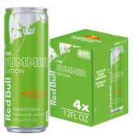 Red Bull Energy Drink, Curuba Elderflower, 114mg Caffeine, 12 fl oz, Pack of 4 Cans - 4 Each 