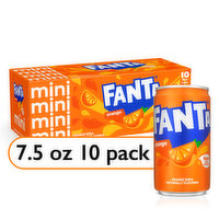 Fanta Soda, Orange, Mini - 10 Each 