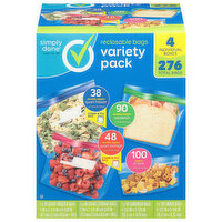 Simply Done Reclosable Bags, Variety Pack - 4 Each 