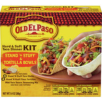 Old El Paso Taco Dinner Kit, Stand 'n Stuff & Tortilla Bowls, Hard & Soft