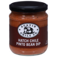 Austin Chile Co. Pinto Bean Dip, Hatch Chile, Medium - 16 Ounce 