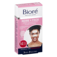 Biore Pore Strips, Nose + Face, Deep Cleansing - 14 Each 