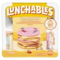 Lunchables Cracker Stackers, Ham & Swiss - 3.2 Ounce 