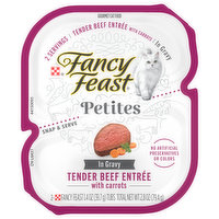 Fancy Feast Cat Food, Gourmet, Tender Beef Entree with Carrots, In Gravy, Petites - 2 Each 