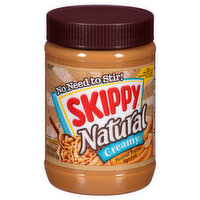 Skippy Peanut Butter Spread, Creamy, Natural - 26.5 Ounce 