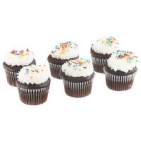 Fresh Chocolate Cupcakes With White Icing