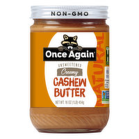 Once Again Cashew Butter, Creamy, Unsweetened, Natural - 16 Ounce 