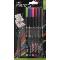 BiC FineLiner, Assorted, Fine (0.4 mm) - 6 Each 