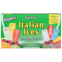 Wyler's Bars, Assorted Flavors, Italian Ices, Authentic - 20 Each 