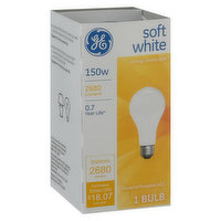 GE Light Bulb, Soft White, 150 Watts - 1 Each