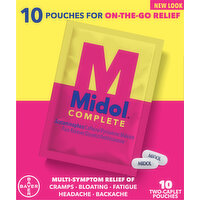 Midol Multi-Symptom Relief, Complete, 10 Pack - 10 Each 