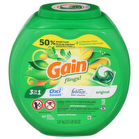 Gain Detergent, Original, 3 in 1, Oxi Boost - 76 Each 