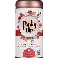 Pinky Up Black Tea with Spices, Chai Latte, Loose Leaf - 3.4 Ounce