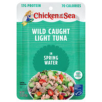 Chicken of the Sea Tuna, in Spring Water, Light, Wild Caught - 2.5 Ounce 