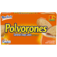 Marinela Polvorones Shortbread Orange Cookies - 8 Each 