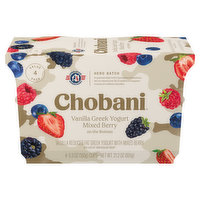 Chobani Low-Fat Vanilla Greek Yogurt Mixed Berry on the Bottom