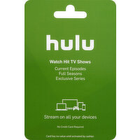 Hulu Gift Card, $25 - 1 Each 