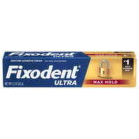 Fixodent Denture Adhesive Cream, Max Hold - 2.2 Ounce 