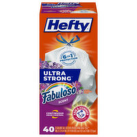 Hefty Tall Kitchen Bags, Ultra Strong, Drawstring, Fabuloso Scent, 13 Gallon - 40 Each 