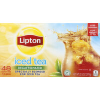 Lipton Iced Tea, Decaffeinated, Family Size Tea Bags - 48 Each 