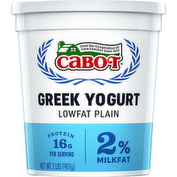 Cabot Lowfat Plain Greek Yogurt - 2 Pound 