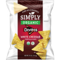 Doritos Tortilla Chips, Organic, White Cheddar