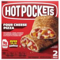 Hot Pockets Sandwiches, Italian Style Seasoned Crust, Four Cheese Pizza, 2 Pack - 2 Each 