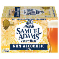 Samuel Adams Beer, IPA, Non-Alcoholic, Just the Haze - 6 Each 