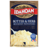 Idahoan Mashed Potatoes, Butter & Herb - 4 Ounce 