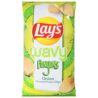 Lay's Potato Chips, Funyuns Onion Flavored, Wavy - 7.5 Ounce 