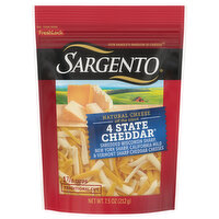 Sargento Shredded Cheese, Natural, 4 State Cheddar, Traditional Cut - 7.5 Ounce 