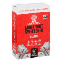 Lakanto Sweetener, Monkfruit, with Erythritol, Classic - 30 Each 