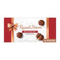 Russell Stover Pecan Delights Milk Chocolate Gift Box, 8.1 oz. (≈ 9 pieces) - 8.1 Ounce 