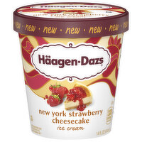 Haagen-Dazs Ice Cream, New York Strawberry Cheesecake - 14 Fluid ounce 