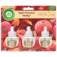 Air Wick Scented Oil Refills, Apple Cinnamon Medley, Limited Edition - 3 Each