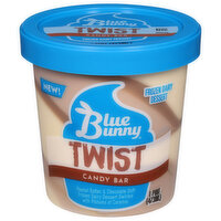 Blue Bunny Frozen Dairy Dessert, Candy Bar, Twist - 1 Pint 