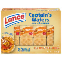 Lance Sandwich Crackers, Peanut Butter & Honey, 8 Pack