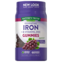 Nature's Truth Essential Iron, Vegan Gummies, Natural Grape Flavor - 60 Each 