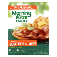 MorningStar Farms Bacon Strips, Veggie Breakfast - 5.25 Ounce 