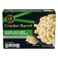 Cracker Barrel Sharp White Cheddar Macaroni & Cheese Dinner - 14 Ounce 