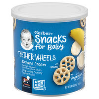 Gerber Teether Wheels, Banana Cream, Lil' Crunchies, Crawler (10+ Months) - 1.48 Ounce 